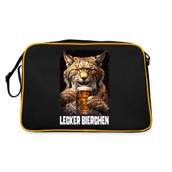 Delicious Beer Bobcat - Retro Bag - black/gold - Back