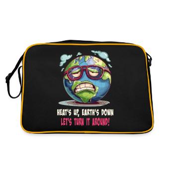 Heats Up Earths Down Lets Turn It Around - Retro Bag - black/gold - Back