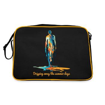 Heiße Tage Schmelzen Dahin - Retro Tasche - Schwarz/Gold - Hinten