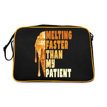 Schmelze Schneller Als Meine Geduld - Retro Tasche - Schwarz/Gold - Hinten