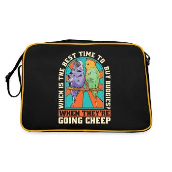 Perruche Quel est le meilleur moment pour acheter un oiseau coloré ? - Sac Retro - noir/or - Dos