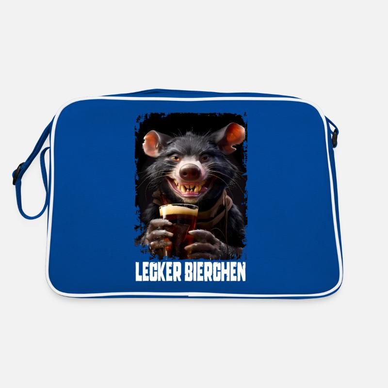 Lecker Bierchen Tasmanischer Teufel Retro Tasche