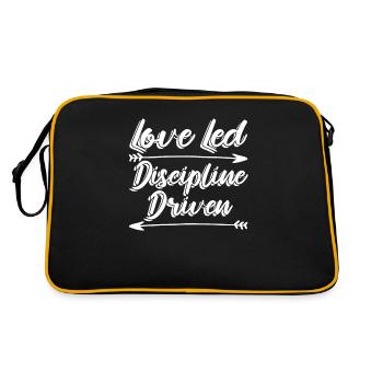 Mama Mutter Herzpfeile Bogenschießen - Retro Tasche - Schwarz/Gold - Hinten