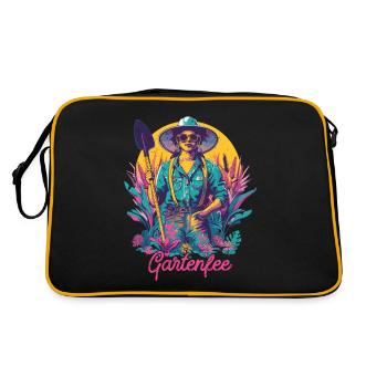 Jardin Fée Jardin Fête des Mères Maman Jardinier Hobby - Sac Retro - noir/or - Dos