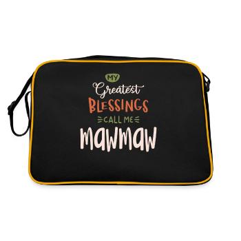 My Greatest Blessings Call Me Mawmaw - Mother's Da - Retro Bag - black/gold - Back
