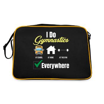 I make gymnastics funnier everywhere - Retro Bag - black/gold - Back