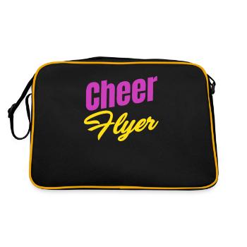 Cheer Flyer Funny Football Backspot Tumbling - Retro Bag - black/gold - Back