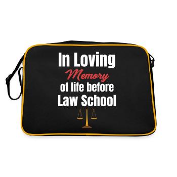 La vie avant l’étudiant de la faculté de droit - Sac Retro - noir/or - Dos