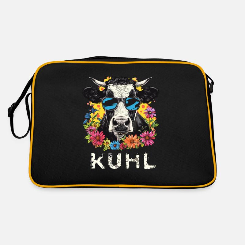 Drôle de vache fermier fermier cool agriculture Sac Retro