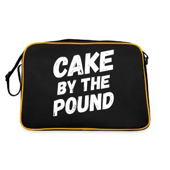 Cake Lover Cake Gift - Retro Tasche - Schwarz/Gold - Hinten