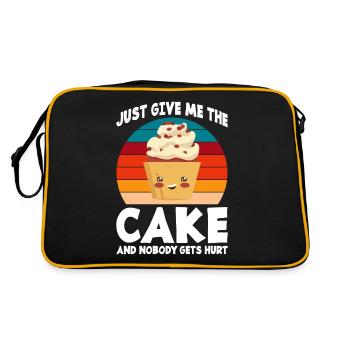 Cake Lover Cake Gift - Retro Bag - black/gold - Back