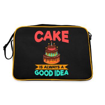 Cake Lover Cake Gift - Retro Bag - black/gold - Back