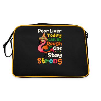 Cinco de Mayo Leber wird heute rau - Retro Tasche - Schwarz/Gold - Hinten