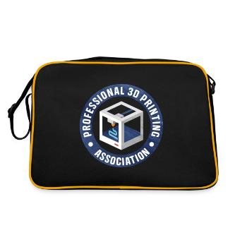 3d printing - Retro Tasche - Schwarz/Gold - Hinten