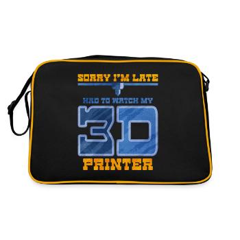 3d printing - Retro Tasche - Schwarz/Gold - Hinten