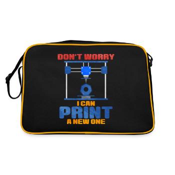 3d printing - Retro Tasche - Schwarz/Gold - Hinten