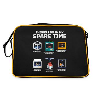 3d printing - Retro Tasche - Schwarz/Gold - Hinten