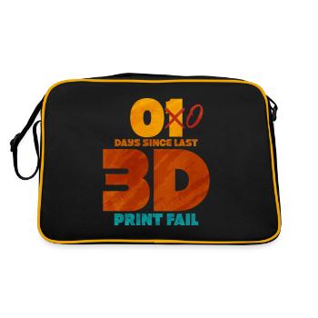 3d printing - Retro Tasche - Schwarz/Gold - Hinten