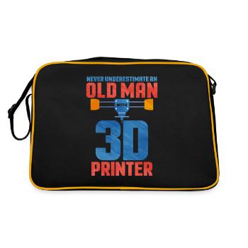 3d printing - Retro Tasche - Schwarz/Gold - Hinten
