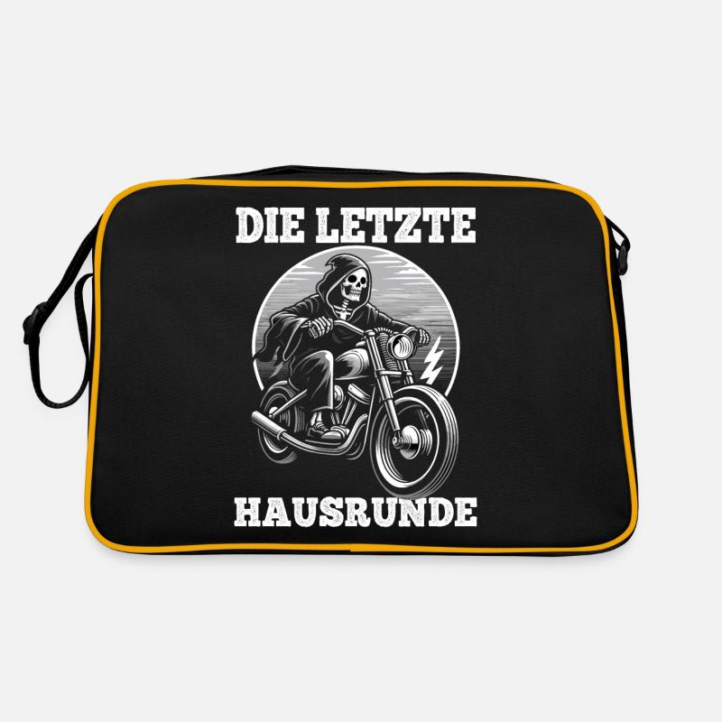 Skeleton Biker La dernière maison lap Fan de moto Sac Retro