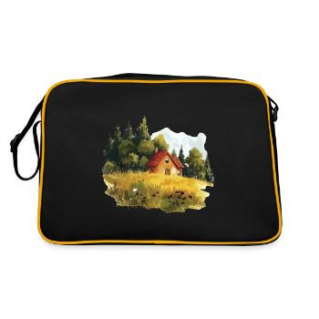Cozy Country House In Idyllic Nature - Retro Bag - black/gold - Back