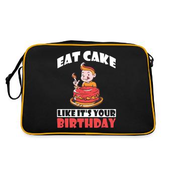 Cake Lover Cake Gift - Sac Retro - noir/or - Dos