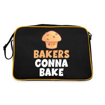 Cake Lover Cake Gift - Retro Bag - black/gold - Back