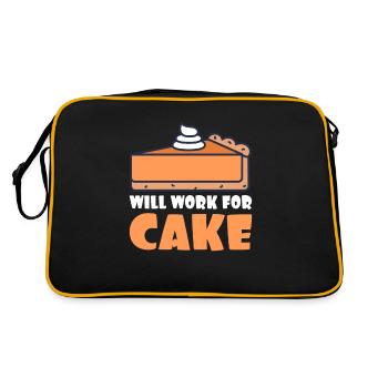 Cake Lover Cake Gift - Retro Bag - black/gold - Back