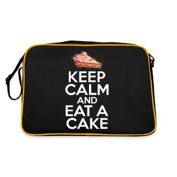 Cake Lover Cake Gift - Retro Tasche - Schwarz/Gold - Hinten