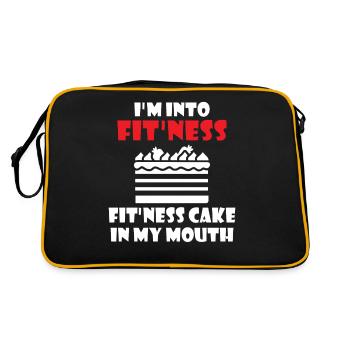 Cake Lover Cake Gift - Retro Tasche - Schwarz/Gold - Hinten