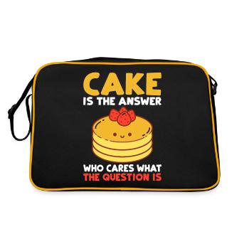 Cake Lover Cake Gift - Retro Bag - black/gold - Back