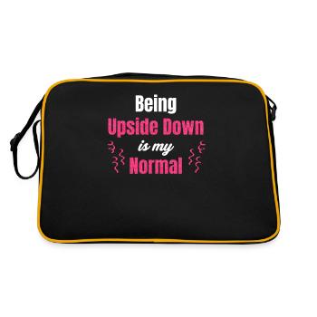 Upside Down Is My Normal Funny One - Retro Bag - black/gold - Back