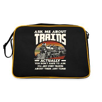 Train Trains Passion Train Driver - Sac Retro - noir/or - Dos