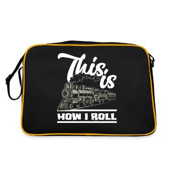 Train Driver Train Trains Profession - Retro Bag - black/gold - Back