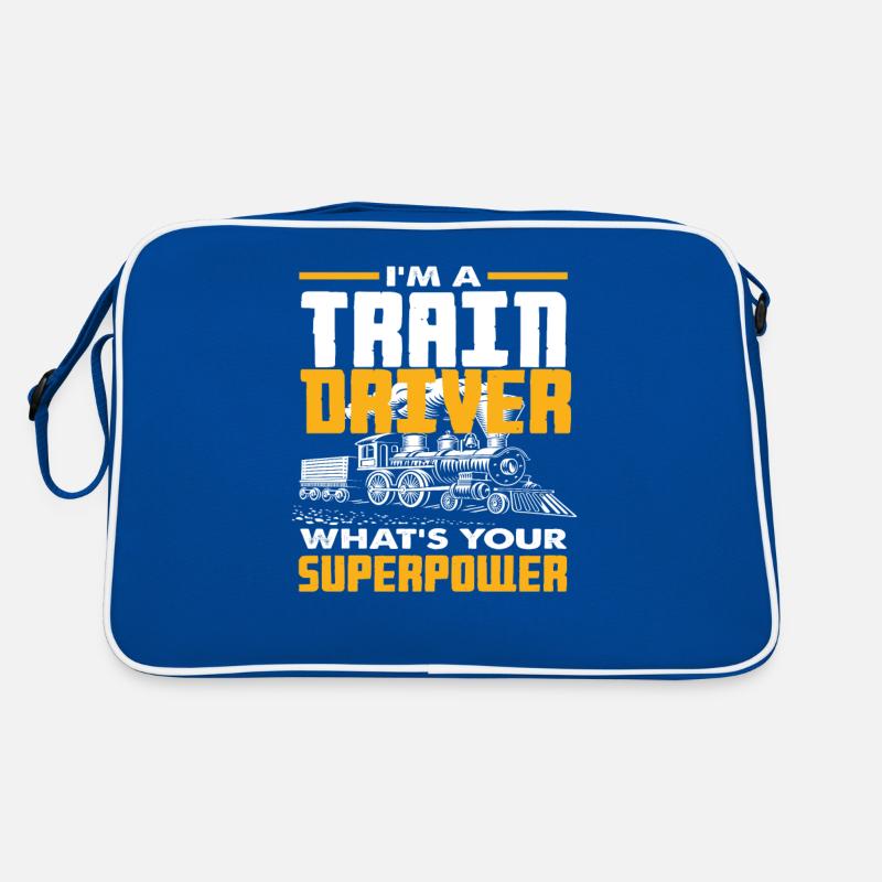 Train Trains Profession de conducteur de train Superpouvoir Sac Retro