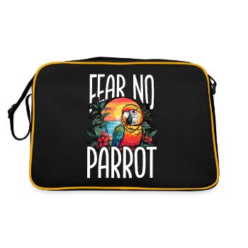 Parrot Fear No Parrot Ornithologist Bird Lover - Retro Bag - black/gold - Back