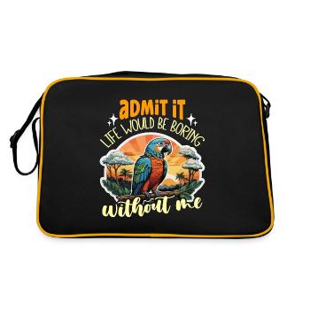 Perroquet l’admettre La vie serait ornithologue ornithologue - Sac Retro - noir/or - Dos
