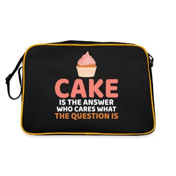 Cake Lover Cake Gift - Retro Bag - black/gold - Back