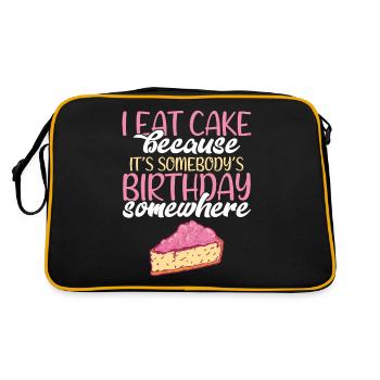 Cake Lover Cake Gift - Retro Bag - black/gold - Back