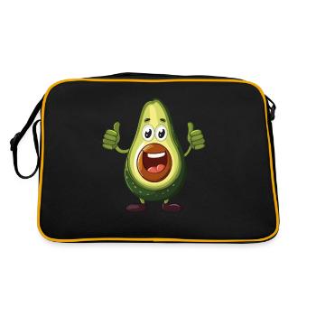 Avocat joyeux avec les pouces levés - Sac Retro - noir/or - Dos