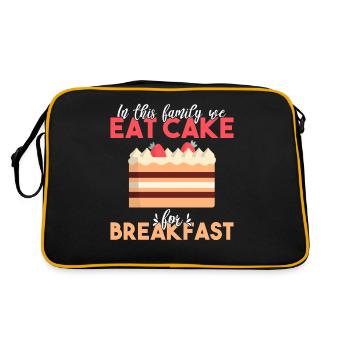 Cake Lover Cake Gift - Retro Bag - black/gold - Back