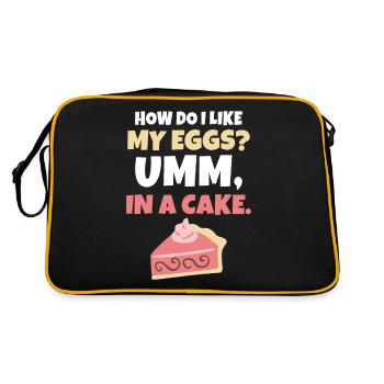 Cake Lover Cake Gift - Retro Bag - black/gold - Back