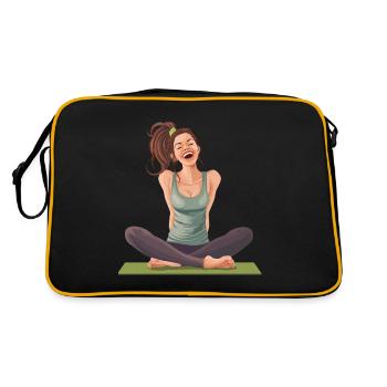 Yoga, joie bienheureuse et relaxation - Sac Retro - noir/or - Dos