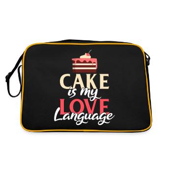 Cake Lover Cake Gift - Retro Bag - black/gold - Back