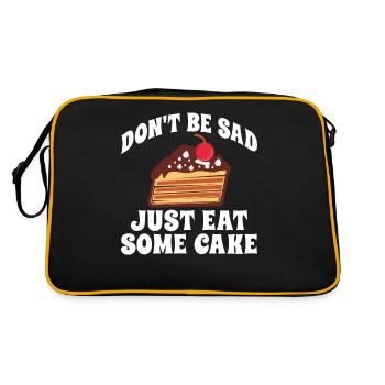 Cake Lover Cake Gift - Retro Tasche - Schwarz/Gold - Hinten