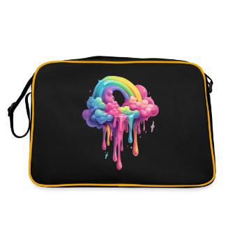 Colorful Melting Rainbow Spell - Retro Bag - black/gold - Back