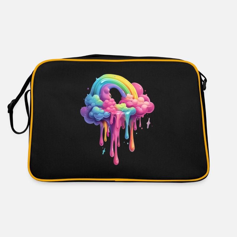 Bunter Schmelzender Regenbogen Zauber Retro Tasche
