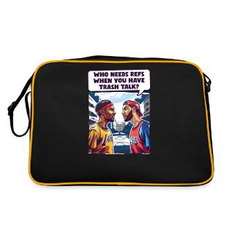 Street Basketball Was Refs bei Trash Talk - Retro Tasche - Schwarz/Gold - Hinten