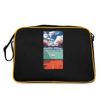 Street Basketball Träume > Realität - Retro Tasche - Schwarz/Gold - Hinten