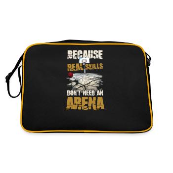 Street Basketball Echte Fähigkeiten brauchen keine Arena - Retro Tasche - Schwarz/Gold - Hinten